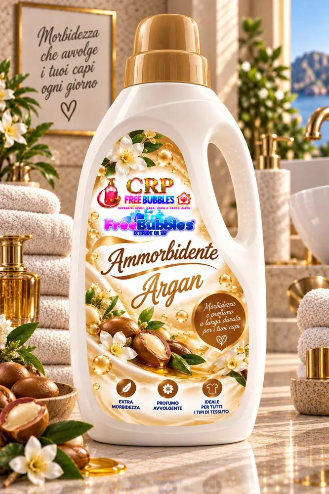 Flacone di Ammorbidente Argan della linea Free Bubbles