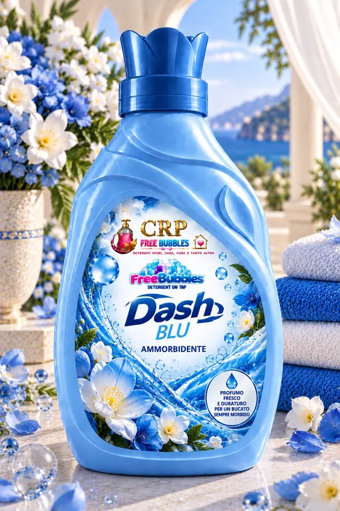 Flacone di Ammorbidente Dash Blu della linea Free Bubbles