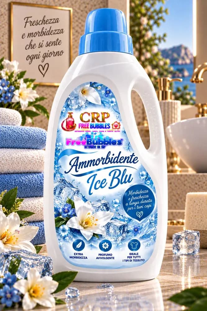 Flacone di Ammorbidente Ice Blu della linea Free Bubbles