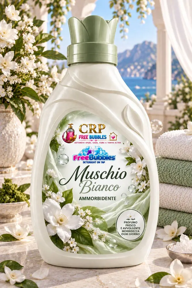 Flacone di Ammorbidente Muschio Bianco della linea Free Bubbles