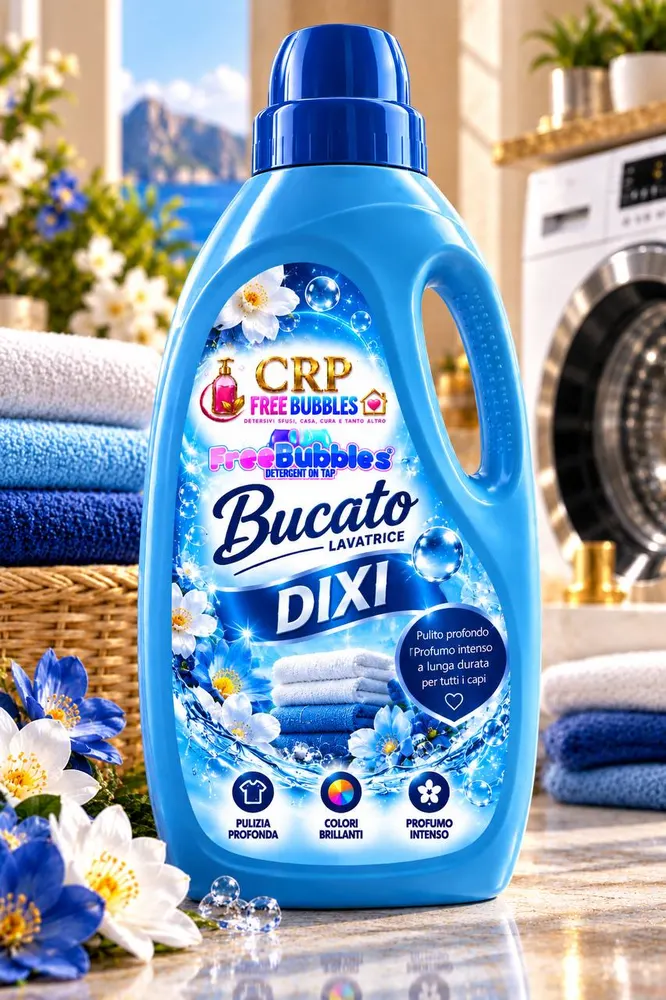Flacone di Bucato Lavatrice Dixi della linea Free Bubbles
