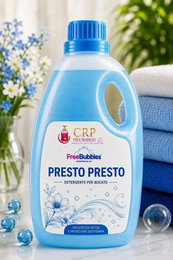 Flacone di Bucato Lavatrice Presto Presto (Bio Presto) della linea Free Bubbles