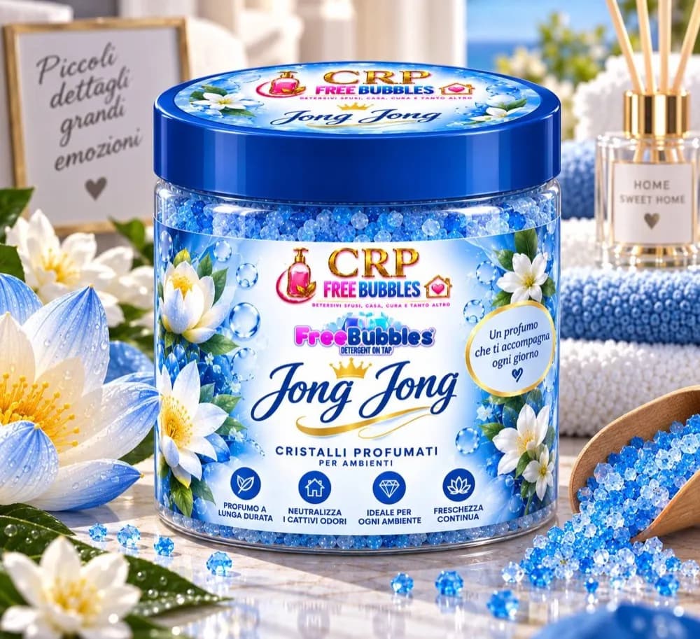 Barattolo di Cristalli Profumati Jong Jong della linea Free Bubbles