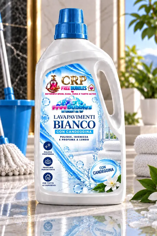 Flacone di Detergente per Pavimenti con Candeggina della linea Free Bubbles