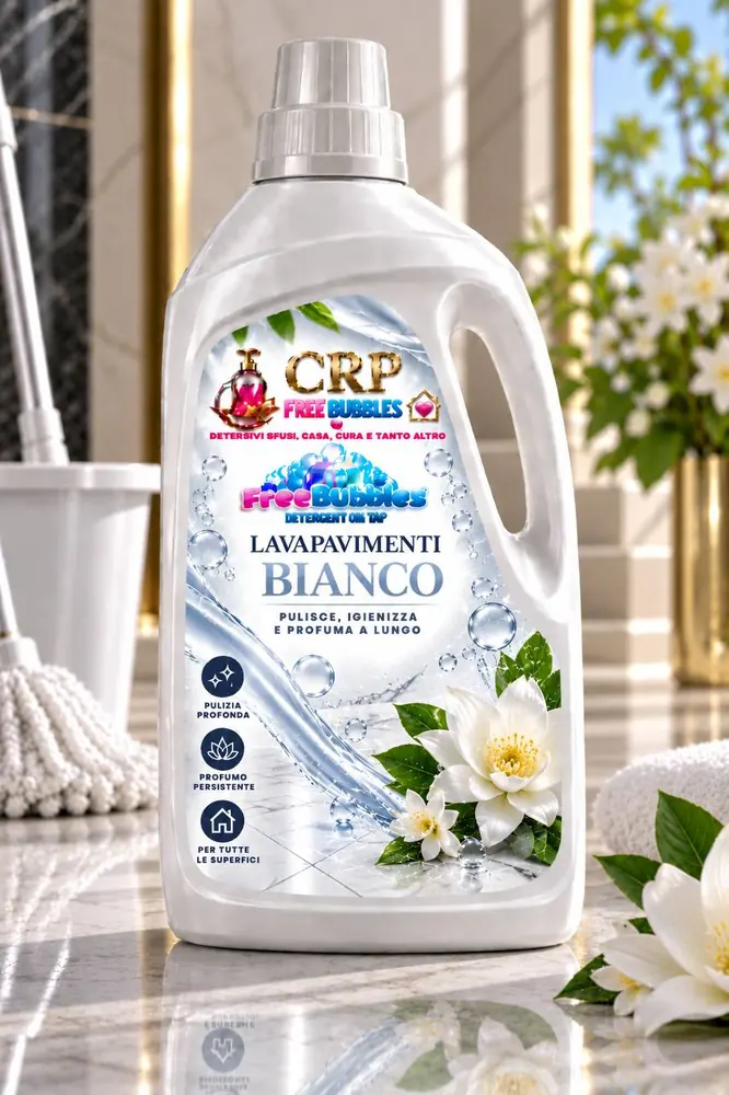 Flacone di Lava Pavimenti Ajax Bianco della linea Free Bubbles