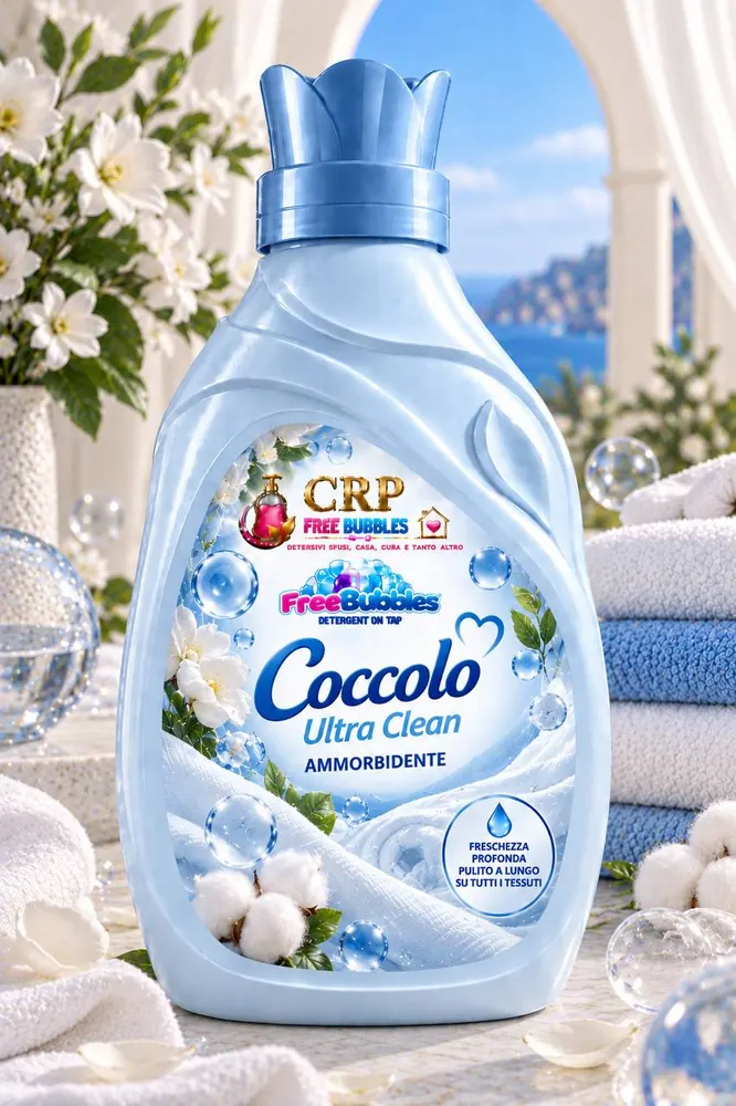 Flacone di Ammorbidente Coccolo Ultra Clean (Coccolino) della linea Free Bubbles