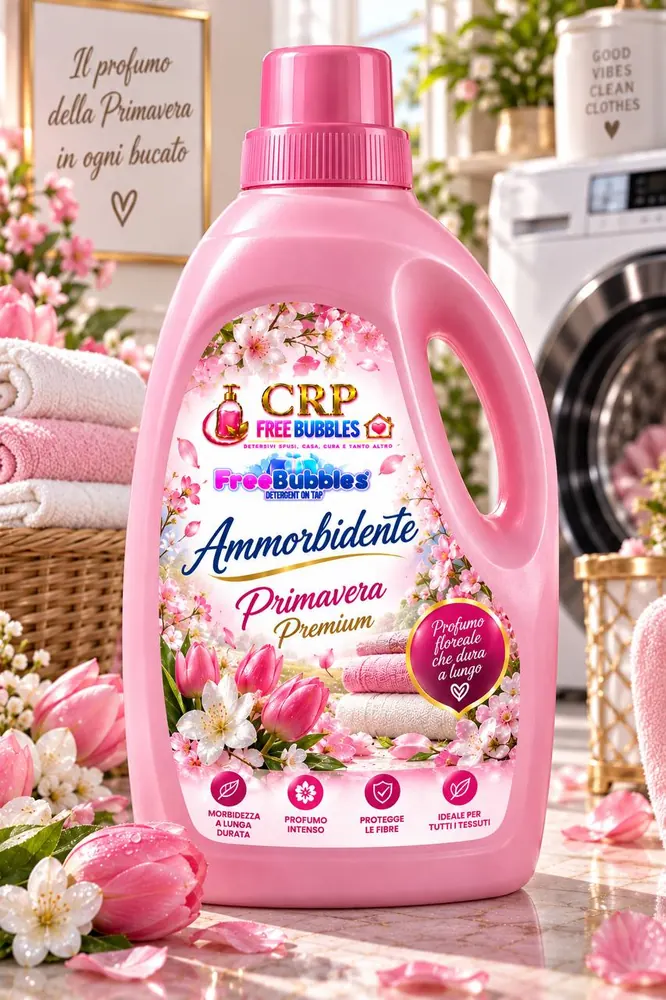 Flacone di Ammorbidente Primavera Premium (Lenor) della linea Free Bubbles